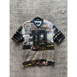 10 Deep Nascar All Over Print Short Sleeve Mesh T Shirt‎ Multicolor Mens Size L